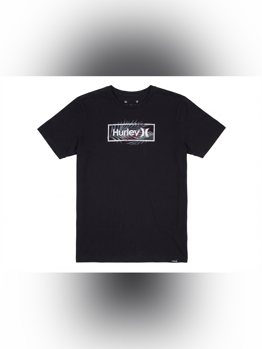 Hurley Everyday Washed T-Shirt Mens M Black Palm Leaf Graphic
